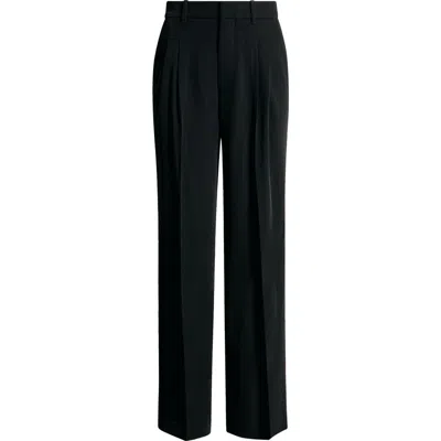 Mavi Jeans Pleated Straight Leg Pants In Black