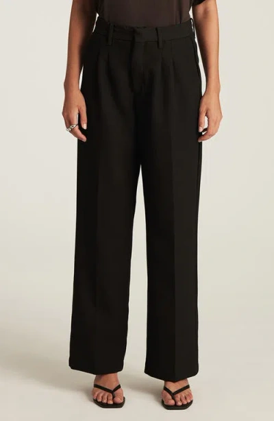 Mavi Jeans Pleated Wide Leg Twill Pants In Blue