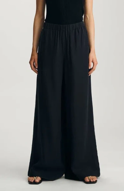 Mavi Jeans Pull-on Wide Leg Pants In Black