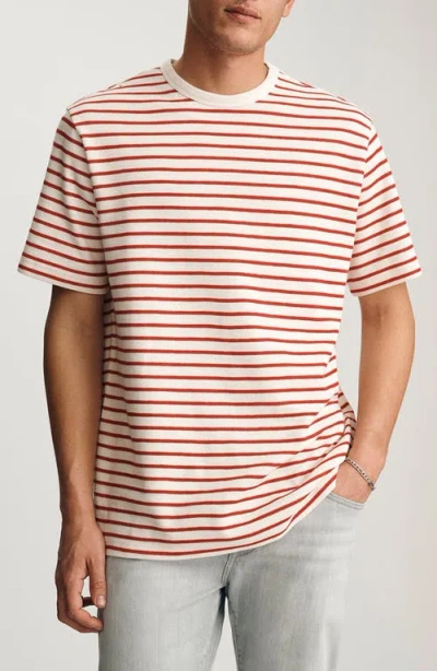 Mavi Jeans Regular Fit Stripe Cotton T-shirt In Pink