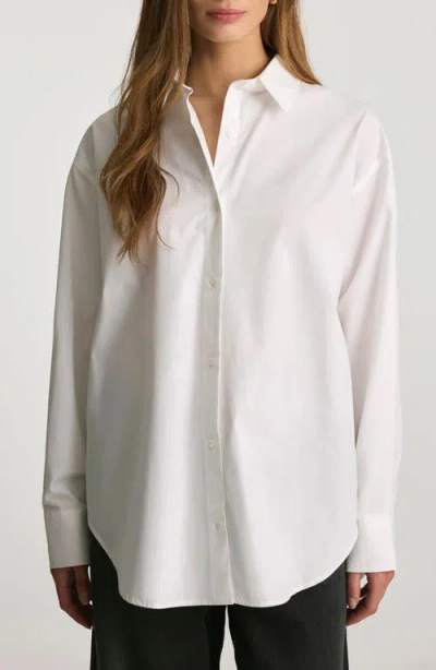 Mavi Jeans Relaxed Fit Cotton Button-up Shirt In White
