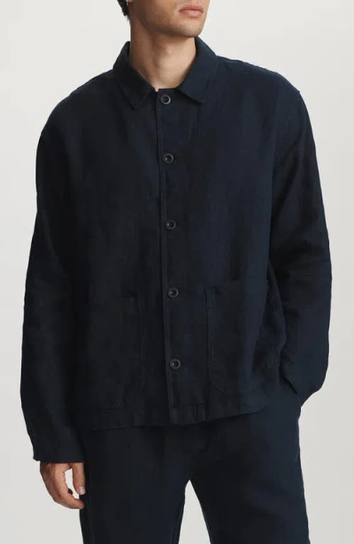 Mavi Jeans Relaxed Fit Linen Button-up Shirt In Blue