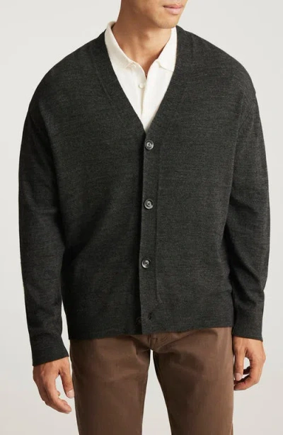 Mavi Jeans Relaxed V-neck Cardigan In Black