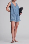 Mavi Jeans Reva Denim Romper In Blue
