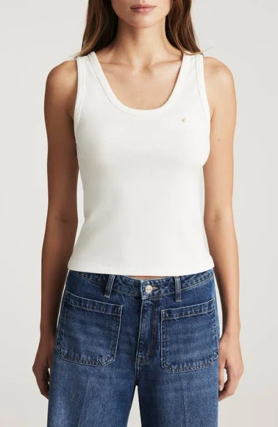 Mavi Jeans Rib Tank In White