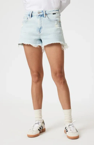 Mavi Jeans Rosie High Waist Cutoff Denim Shorts In Bleached