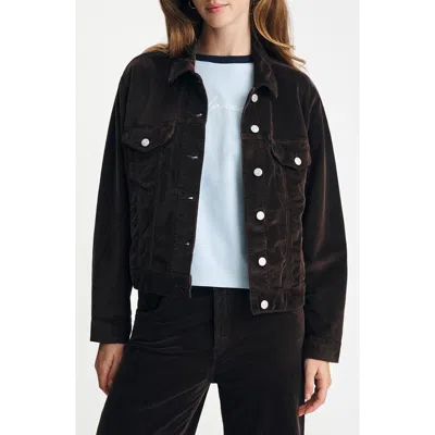 Mavi Jeans Ruby Boxy Corduroy Trucker Jacket In Brown