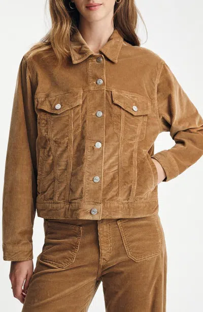 Mavi Jeans Ruby Boxy Corduroy Trucker Jacket In Brown