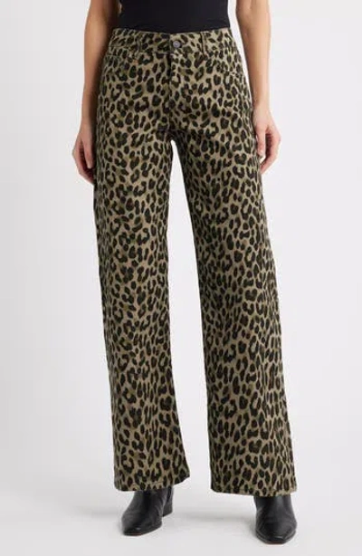 Mavi Jeans Sabrina Wide Leg Jeans In Animal Print