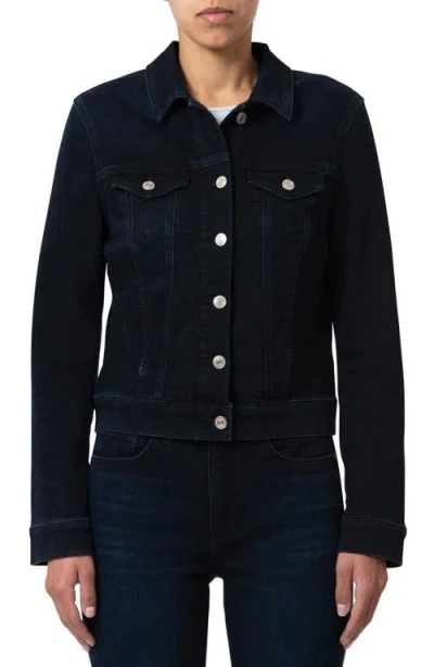 Mavi Jeans Samantha Denim Trucker Jacket In Midnight Feather Blue