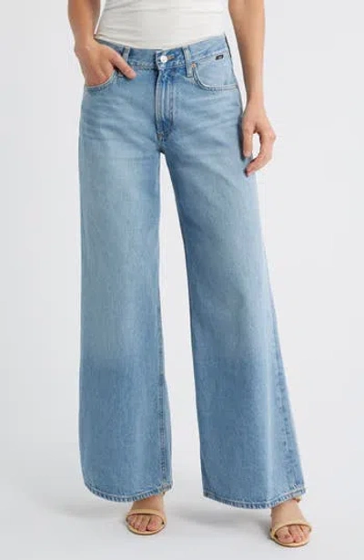 Mavi Jeans Sandy Low Waist Wide Leg Jeans In Mid Used Classic Denim