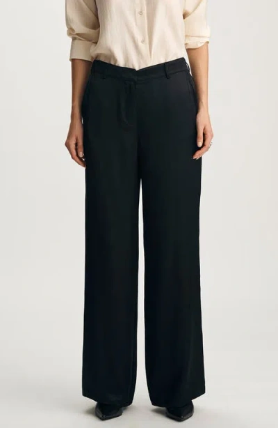 Mavi Jeans Satin Wide Leg Pants In Blue