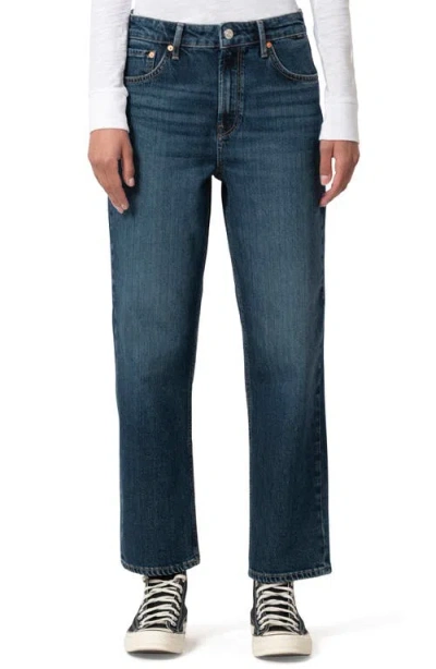 Mavi Jeans Savannah High Waist Crop Relaxed Straight Leg Jeans In Mid Classic Blue