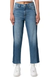 Mavi Jeans Savannah High Waist Raw Hem Crop Relaxed Straight Leg Jeans In Mix Blue