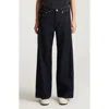 Mavi Jeans Florida Mid Rise Wide Leg Jeans In Black
