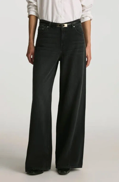 Mavi Jeans Taylor High Waist Wide Leg Jeans In Black