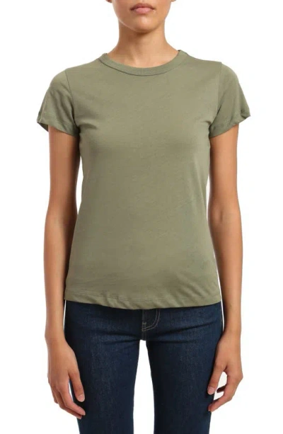 Mavi Jeans Slim Fit Cotton Slub T-shirt In Deep Lichen Green