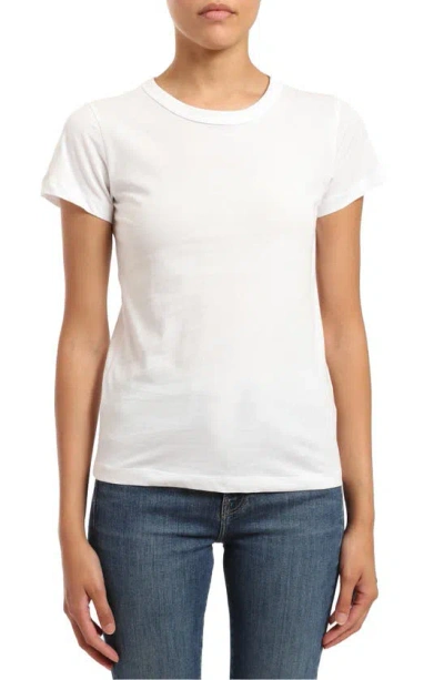 Mavi Jeans Slim Fit Cotton Slub T-shirt In White