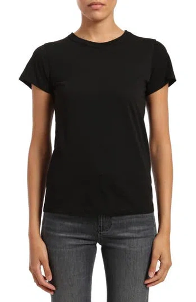 Mavi Jeans Slim Fit Cotton Slub T-shirt In Black