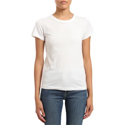 Mavi Jeans Slim Fit Cotton Slub T-shirt In White