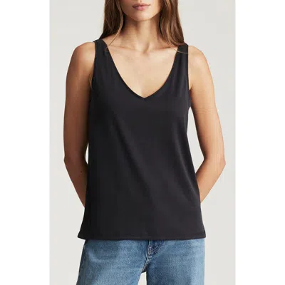 Mavi Jeans Slim Fit Lace Trim Tank In Black