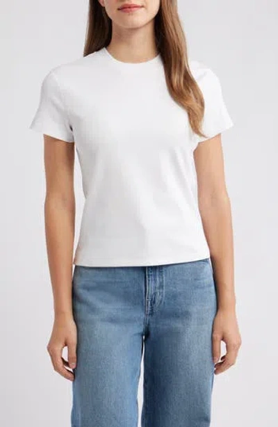 Mavi Jeans Slim Fit Stretch Cotton T-shirt In White