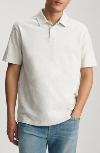 Mavi Jeans Slub Cotton Polo In Gray