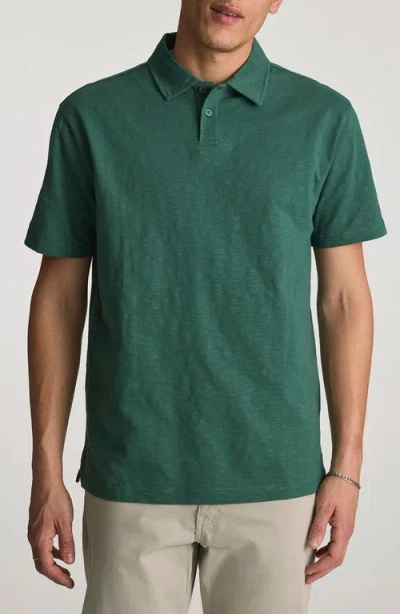 Mavi Jeans Slub Cotton Polo In Green