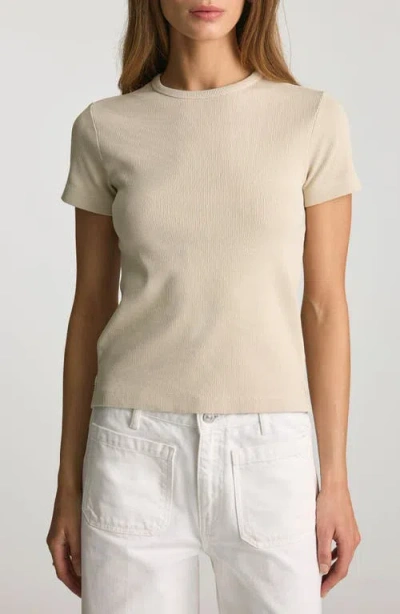 Mavi Jeans Stretch Cotton Rib T-shirt In Gray