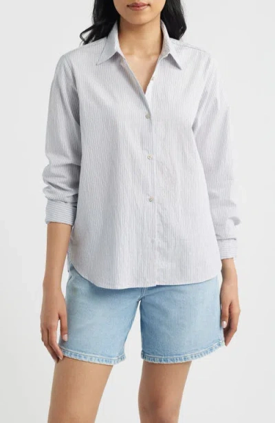 Mavi Jeans Stripe Button-up Shirt In Blue