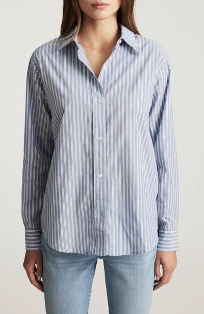 Mavi Jeans Stripe Cotton Button-up Shirt In Blue