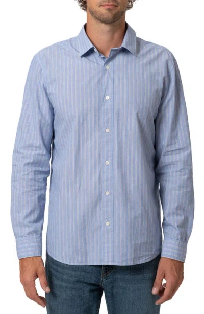 Mavi Jeans Stripe Cotton Button-up Shirt In Heather