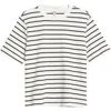 Mavi Jeans Stripe Cotton Crewneck T-shirt In White
