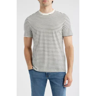 Mavi Jeans Stripe Crewneck T-shirt In White