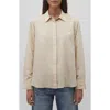 Mavi Jeans Stripe Poplin Button-up Shirt In Coconut Milk Stripe
