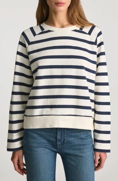 Mavi Jeans Stripe Raglan Cotton Sweatshirt In Multi