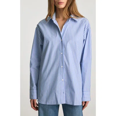 Mavi Jeans Stripe Relaxed Fit Cotton Button-up Shirt In Multi