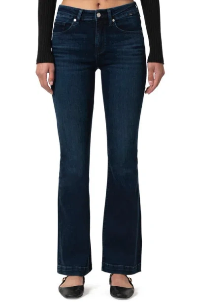 Mavi Jeans Sydney Mid Rise Flare Jeans In Deep Brushed Feather Blue