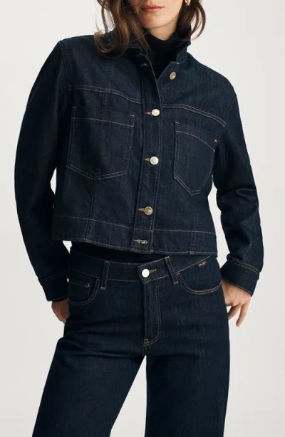 Mavi Jeans Tanya Crop Stretch Denim Jacket In Blue