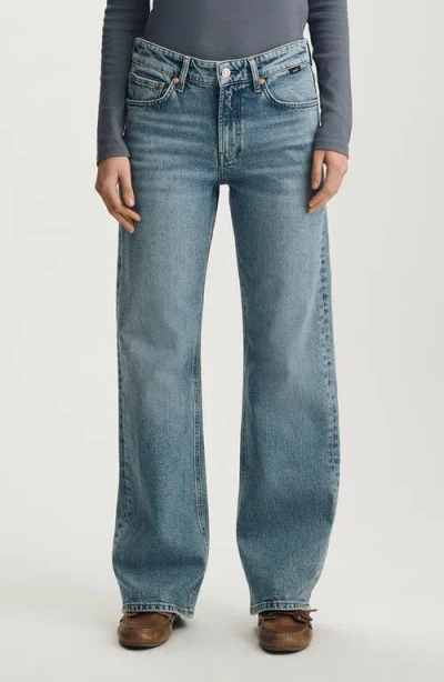 Mavi Jeans Taylor High Waist Relaxed Straight Leg Jeans In Blue