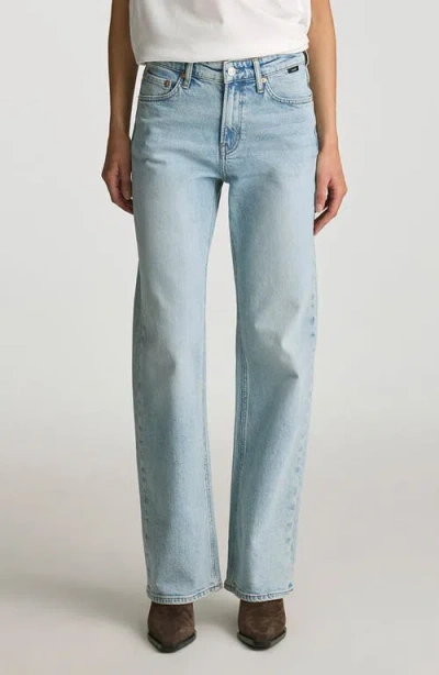 Mavi Jeans Taylor High Waist Relaxed Straight Leg Jeans In Blue