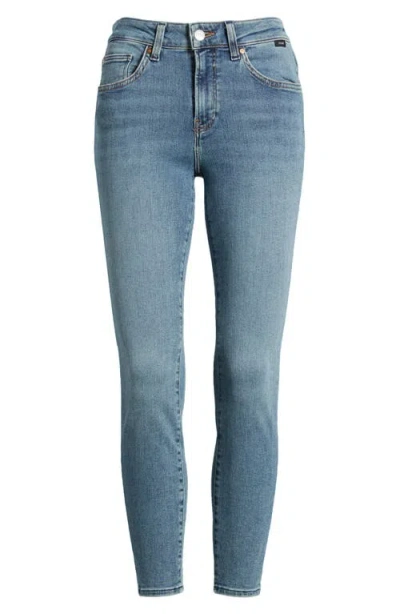 Mavi Jeans Tess High Waist Ankle Skinny Jeans In Shaded Flex Blue