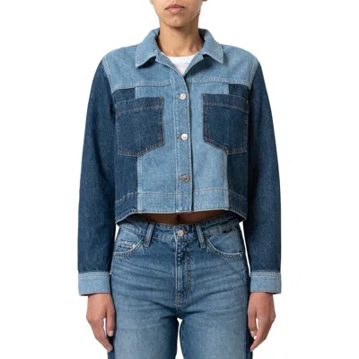 Mavi Jeans Two-tone Denim Trucker Jacket In Mix Blue Blocking