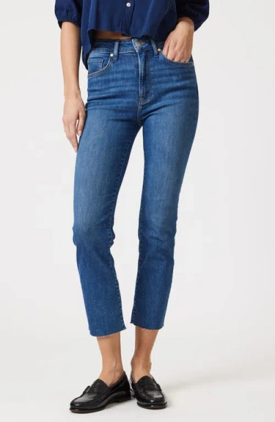 Mavi Jeans Viola Raw Hem High Waist Ankle Straight Leg Jeans In Blue
