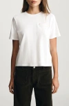 Mavi Jeans Welt Pocket Crop Cotton T-shirt In White
