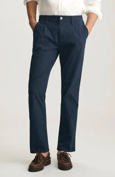 Mavi Jeans Will Pleated Cotton Blend Pants In Navy Stripe Seersuck