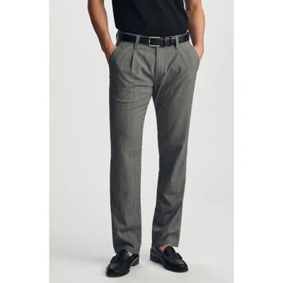 Mavi Jeans Will Pleated Straight Leg Pants In Grey Fancy