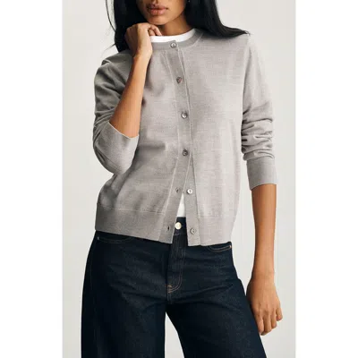 Mavi Jeans Wool Cardigan In Gray