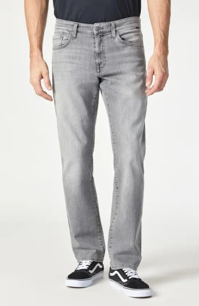 Mavi Jeans Zach Mid Rise Straight Leg Jeans In Grey Brushed Seattle