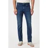 Mavi Jeans Zach Straight Leg Jeans In Deep Used Supermove